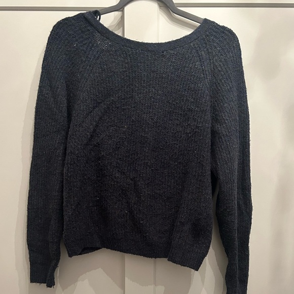 Simons Icone Tie V-Back Sweater in Marine Blue - Picture 1 of 4